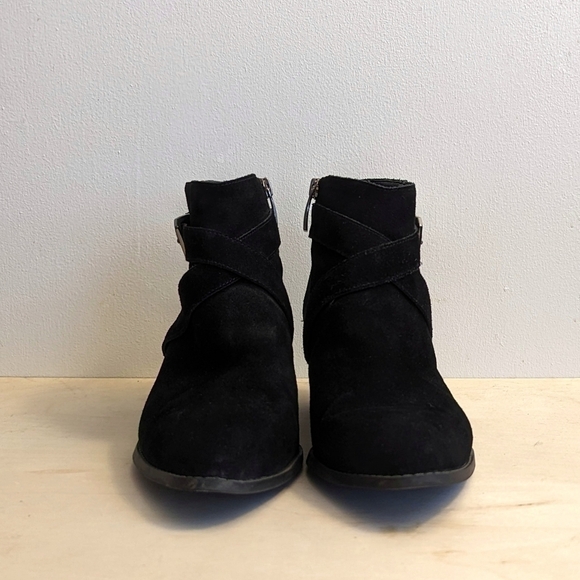 Essex Lane Nara Black Suede Bootie Boots - Picture 5 of 13